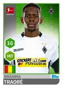 Sticker Ibrahima Traoré - German Football Bundesliga 2017-2018 n. 209 - Topps