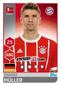 Sticker Thomas Müller - German Football Bundesliga 2017-2018 n. 227 - Topps