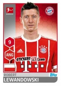 Sticker Robert Lewandowski - German Football Bundesliga 2017-2018 - Topps