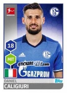 Sticker Daniel Caligiuri - German Football Bundesliga 2017-2018 - Topps