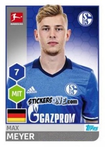 Sticker Max Meyer - German Football Bundesliga 2017-2018 - Topps