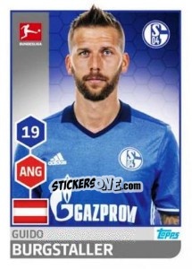 Sticker Guido Burgstaller - German Football Bundesliga 2017-2018 - Topps