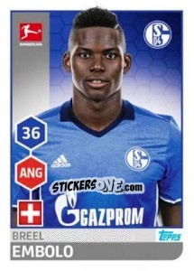 Cromo Breel Embolo - German Football Bundesliga 2017-2018 - Topps