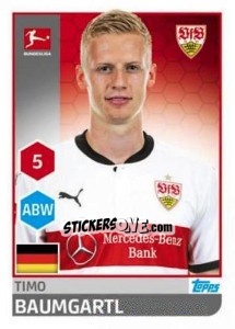 Sticker Timo Baumgartl - German Football Bundesliga 2017-2018 - Topps