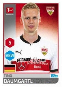 Sticker Timo Baumgartl - German Football Bundesliga 2017-2018 n. 245 - Topps