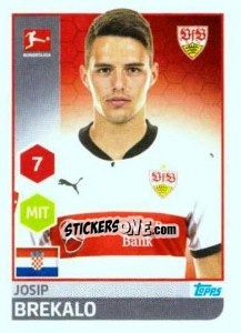 Sticker Josip Brekalo - German Football Bundesliga 2017-2018 n. 251 - Topps
