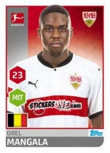 Sticker Orel Mangala - German Football Bundesliga 2017-2018 n. 252 - Topps