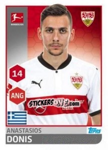 Sticker Anastasios Donis - German Football Bundesliga 2017-2018 n. 254 - Topps