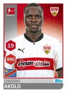 Sticker Chadrac Akolo - German Football Bundesliga 2017-2018 n. 255 - Topps