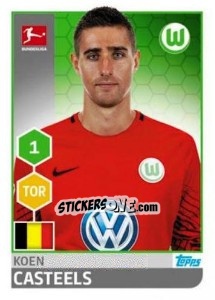 Sticker Koen Casteels - German Football Bundesliga 2017-2018 - Topps