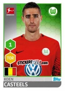 Cromo Koen Casteels - German Football Bundesliga 2017-2018 - Topps