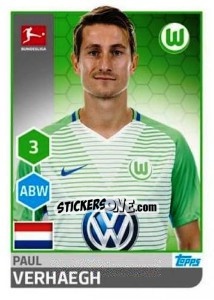 Sticker Paul Verhaegh - German Football Bundesliga 2017-2018 - Topps