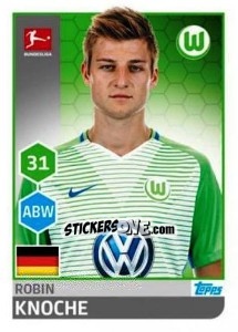 Sticker Robin Knoche - German Football Bundesliga 2017-2018 - Topps