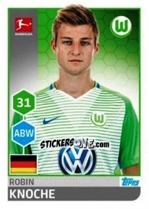 Figurina Robin Knoche - German Football Bundesliga 2017-2018 - Topps