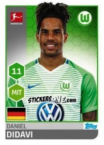 Sticker Daniel Didavi - German Football Bundesliga 2017-2018 n. 271 - Topps