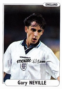 Sticker Gary Neville - EUROfoot 96 n. 11 - Ds