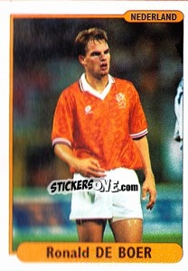 Sticker Ronald De Boer - EUROfoot 96 - Ds