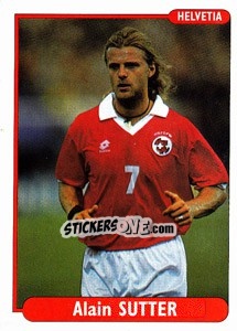Figurina Alain Sutter - EUROfoot 96 n. 58 - Ds