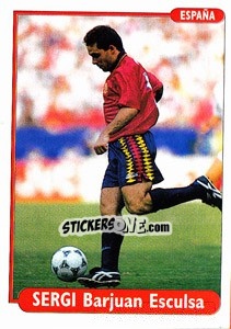 Cromo Sergi Barjuan Esculsa - EUROfoot 96 - Ds