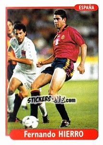 Cromo Fernando Hierro - EUROfoot 96 - Ds