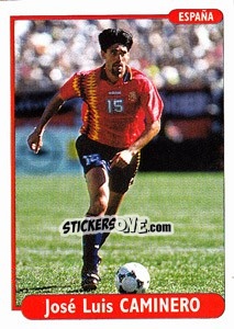 Cromo Jose Luis Caminero - EUROfoot 96 - Ds