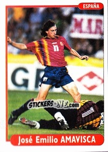 Sticker Jose Emilio Amavisca - EUROfoot 96 n. 97 - Ds