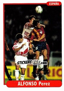 Sticker Alfonso Perez - EUROfoot 96 n. 100 - Ds