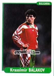 Sticker Krassimir Balakov - EUROfoot 96 - Ds