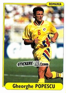 Sticker Gheorghe Popescu - EUROfoot 96 n. 129 - Ds