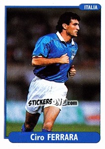 Sticker Ciro Ferrara - EUROfoot 96 n. 185 - Ds