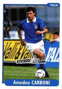 Sticker Amedeo Carboni - EUROfoot 96 n. 187 - Ds