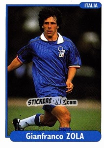 Sticker Gianfranco Zola - EUROfoot 96 - Ds