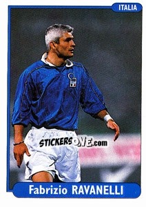 Sticker Fabrizio Ravanelli - EUROfoot 96 n. 195 - Ds