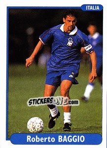 Sticker Roberto Baggio - EUROfoot 96 n. 196 - Ds