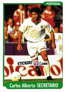Figurina Carlos Alberto Secretario - EUROfoot 96 n. 264 - Ds