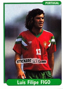 Sticker Luis Filipe Figo - EUROfoot 96 - Ds