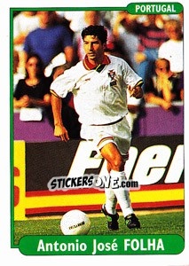 Cromo Antonio Jose Folha - EUROfoot 96 - Ds