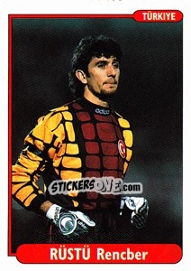 Sticker Rustu Recber - EUROfoot 96 n. 294 - Ds