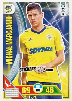 Sticker Michał Marcjanik - Ekstraklasa 2017-2018. Adrenalyn XL n. 5 - Panini