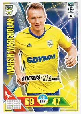 Sticker Marcin Warcholak - Ekstraklasa 2017-2018. Adrenalyn XL n. 6 - Panini
