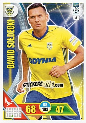Sticker Dawid Sołdecki - Ekstraklasa 2017-2018. Adrenalyn XL n. 8 - Panini