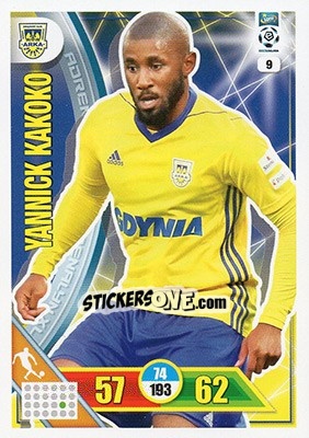 Sticker Yannick Kakoko - Ekstraklasa 2017-2018. Adrenalyn XL n. 9 - Panini