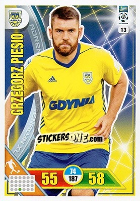 Sticker Grzegorz Piesio - Ekstraklasa 2017-2018. Adrenalyn XL n. 13 - Panini