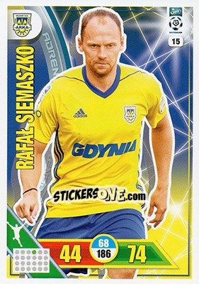 Sticker Rafał Siemaszko - Ekstraklasa 2017-2018. Adrenalyn XL n. 15 - Panini