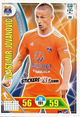Sticker Vlastimir Jovanovic - Ekstraklasa 2017-2018. Adrenalyn XL n. 20 - Panini