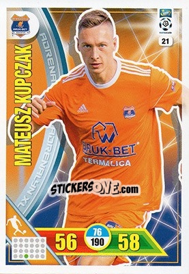 Sticker Mateusz Kupczak - Ekstraklasa 2017-2018. Adrenalyn XL n. 21 - Panini