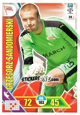 Sticker Grzegorz Sandomierski - Ekstraklasa 2017-2018. Adrenalyn XL n. 29 - Panini