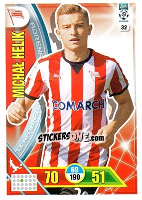 Sticker Michał Helik - Ekstraklasa 2017-2018. Adrenalyn XL n. 32 - Panini