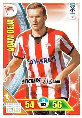 Sticker Adam Deja - Ekstraklasa 2017-2018. Adrenalyn XL n. 36 - Panini