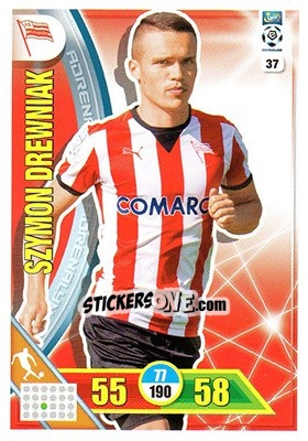 Sticker Szymon Drewniak - Ekstraklasa 2017-2018. Adrenalyn XL n. 37 - Panini